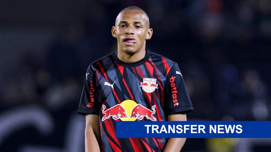 Red Bull Bragantino forward Jhon Jhon with the Transfer News labelzz