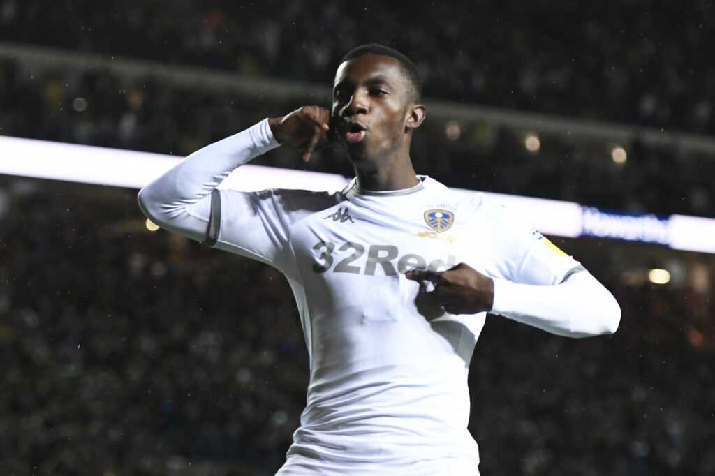 Eddie Nketiah celebrates during Leeds United v Brentford - Sky Bet Championship