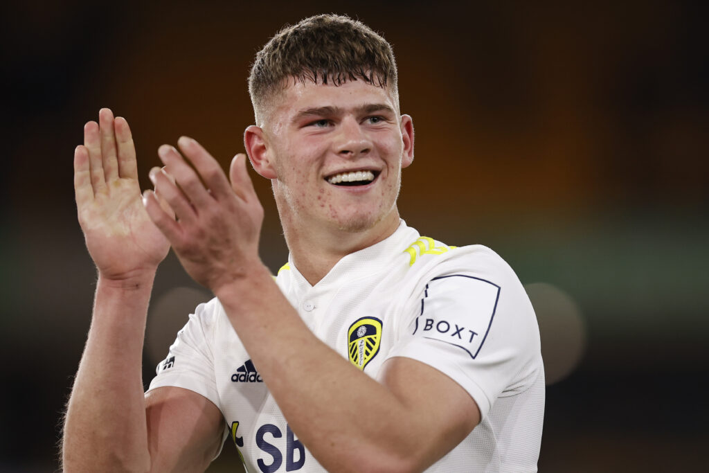 Charlie Cresswell in action for Leeds United