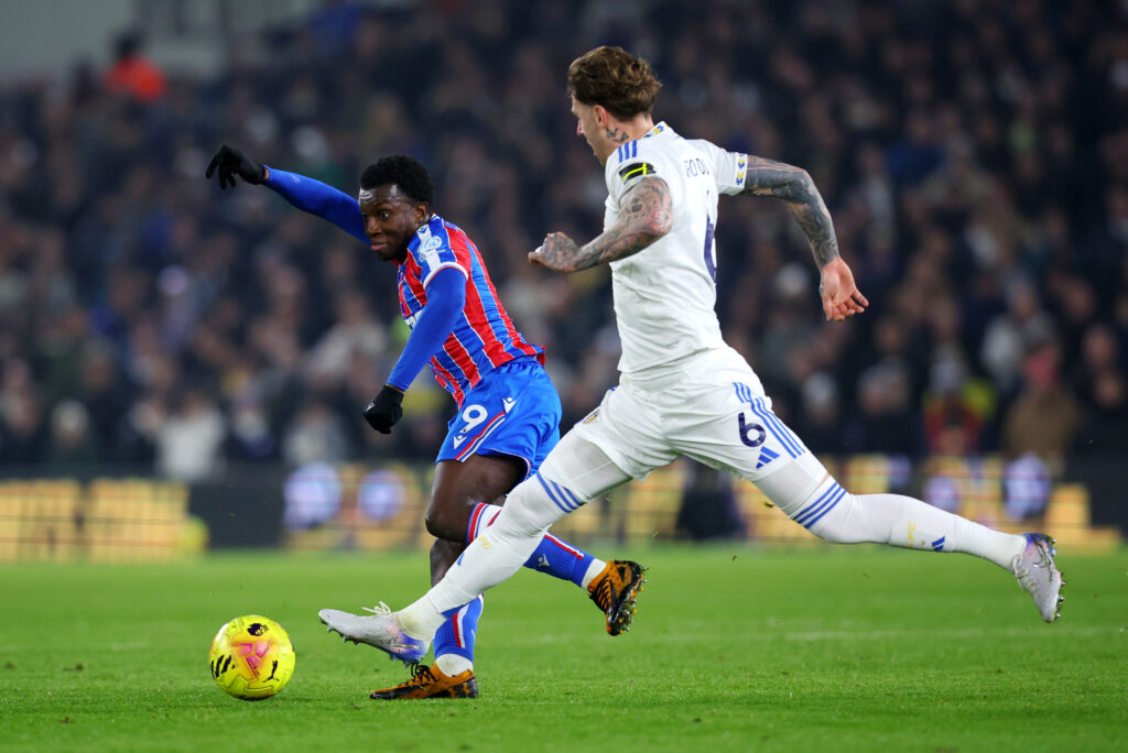 Joe Rodon during Leeds United v Crystal Palace - Premier League