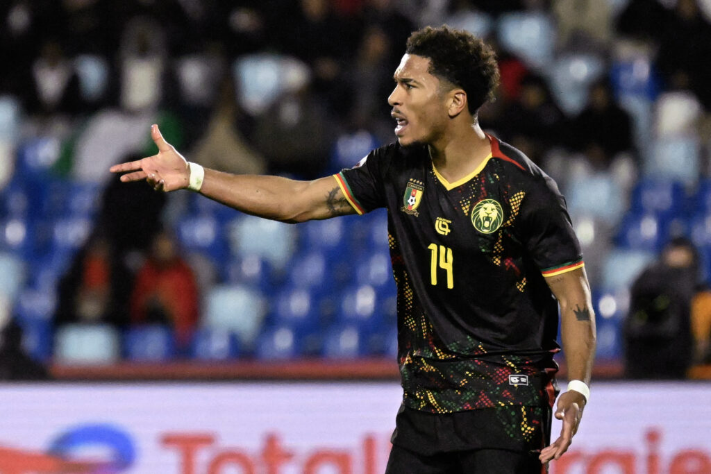Danny Namaso in action for Cameroon.
