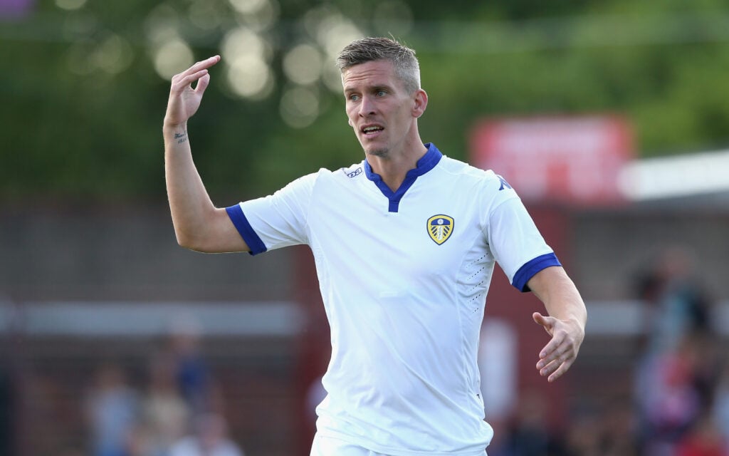 Steve Morison gestures during a friendly between York City and Leeds United