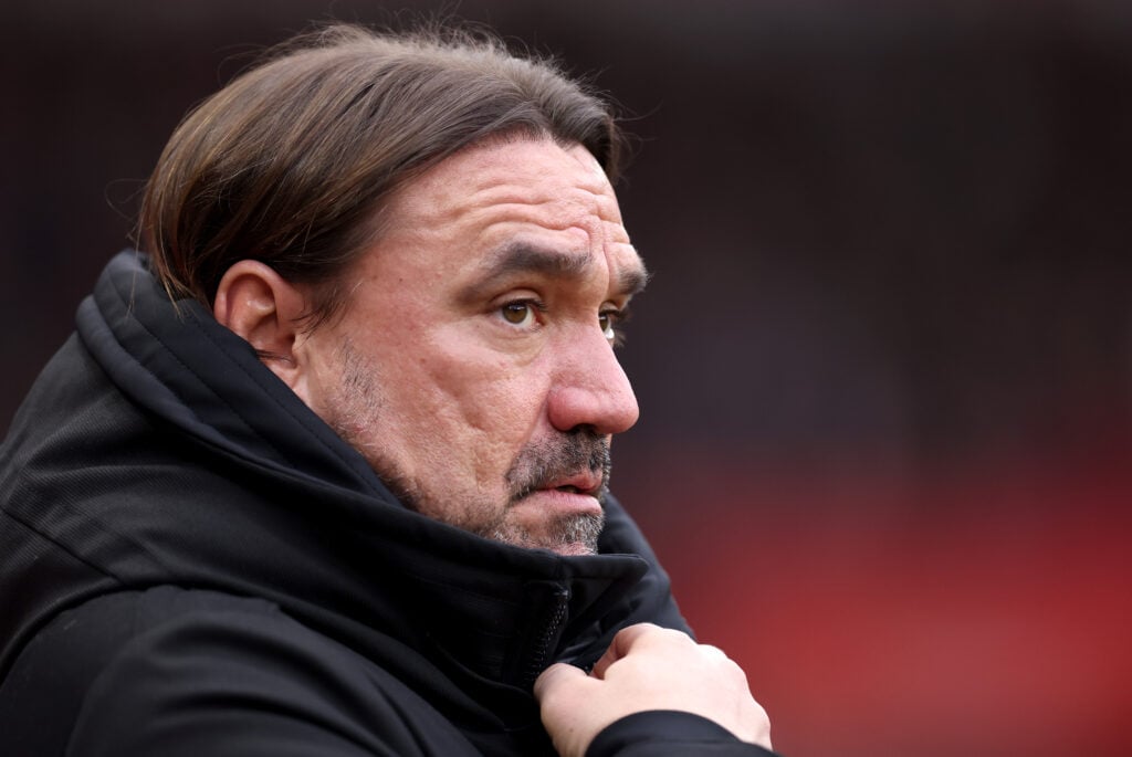 Daniel Farke managing Leeds United against Sunderland