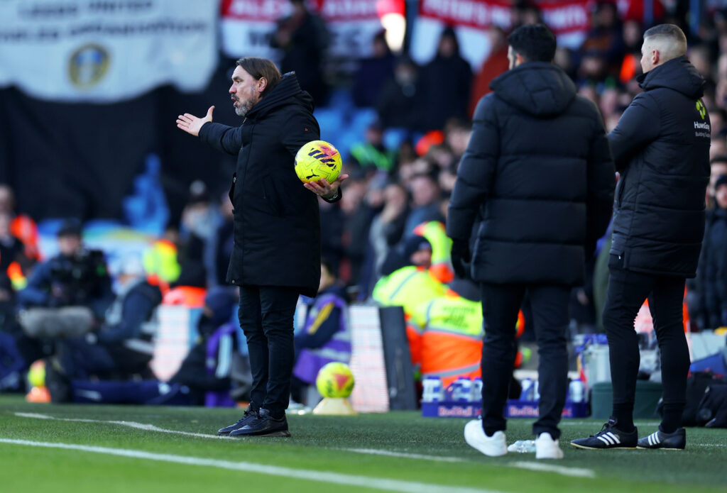 Daniel Farke during Leeds United v Manchester United - Premier League
