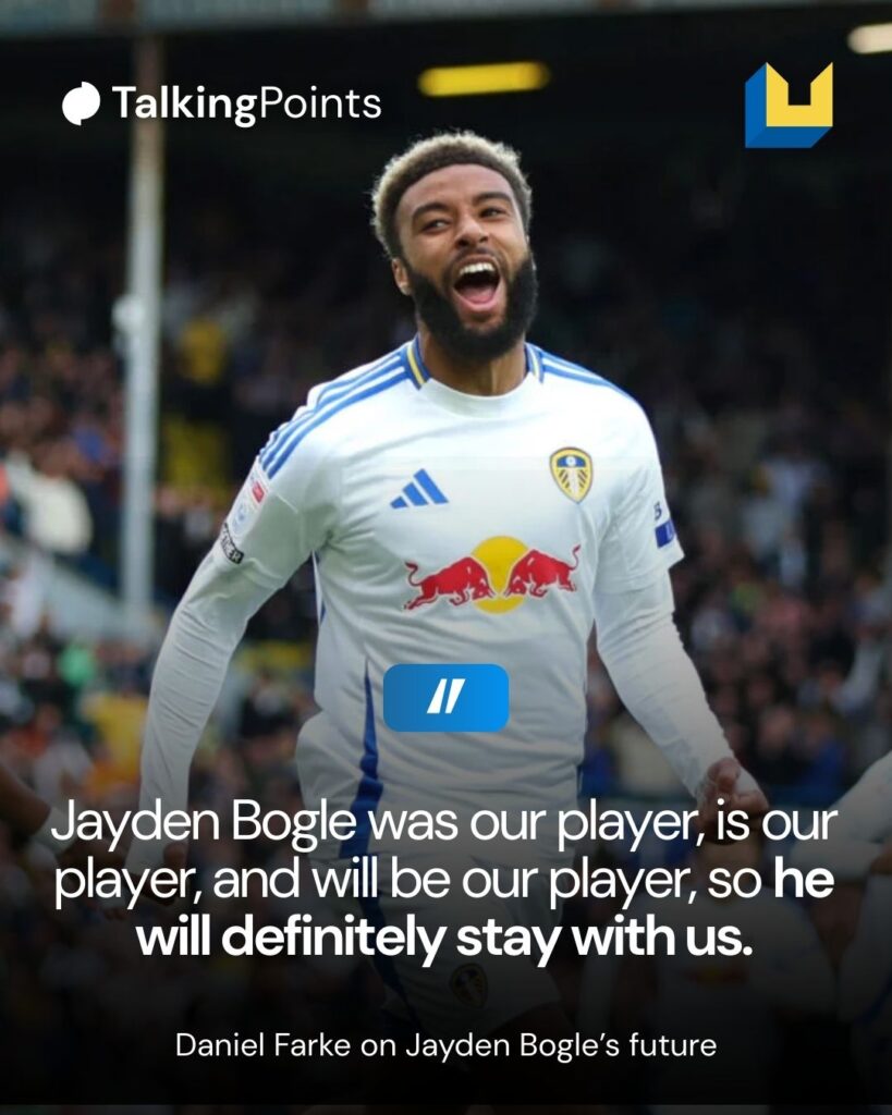 Leeds United player Jayden Bogle